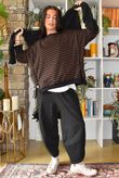 Sunday Morning Chill Sweatshirt Black & Chestnut